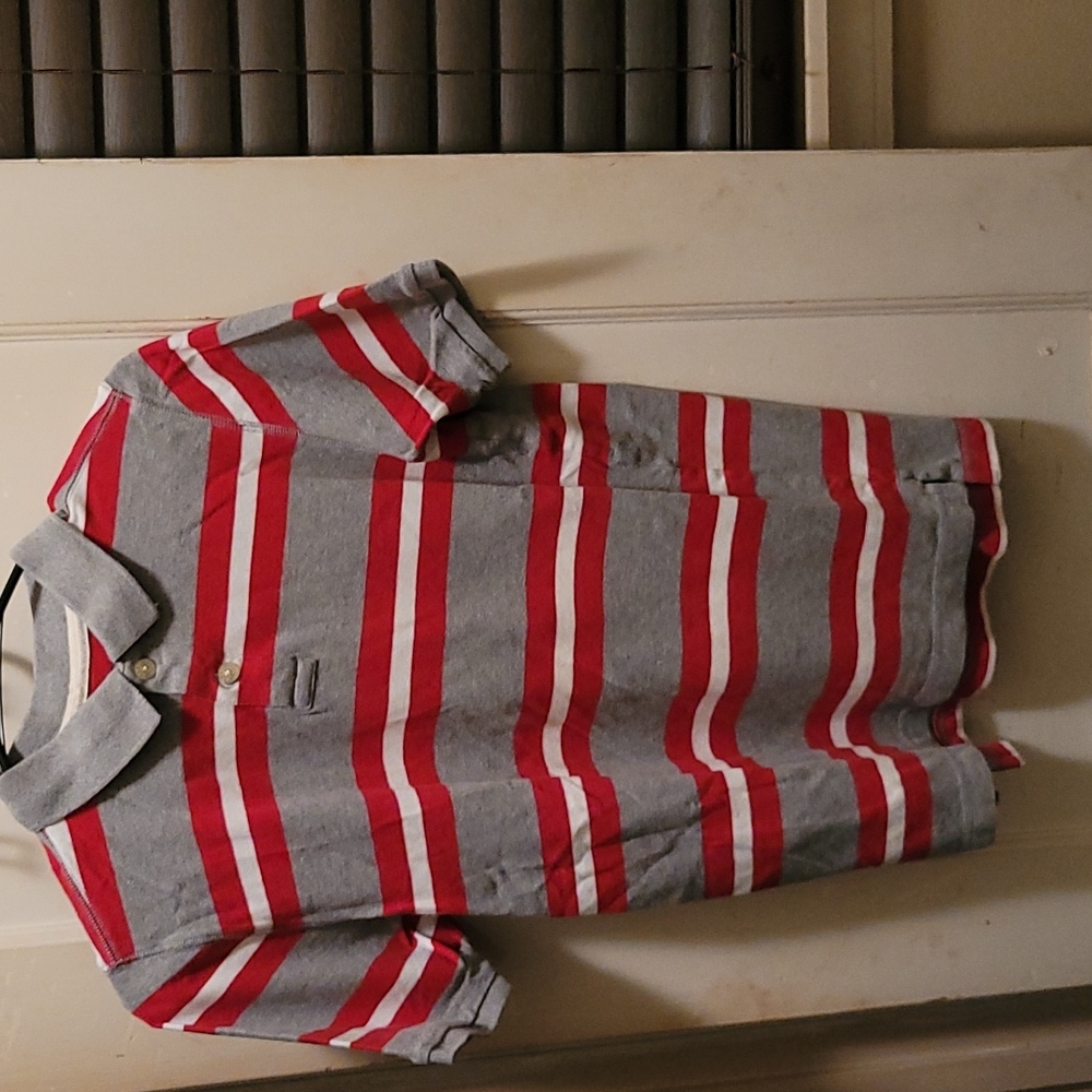Kids XL red white and red polo